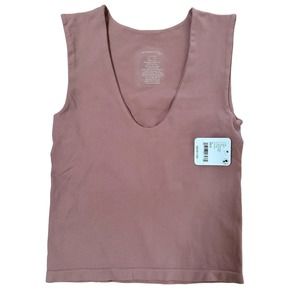 Free People Dusty Pink V-Neck Blouse